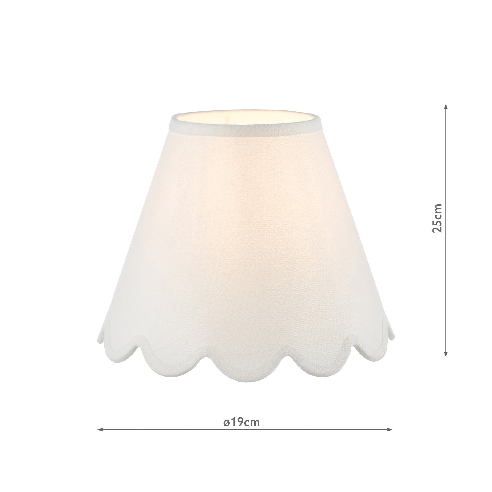 Nerita Ivory Linen Tapered drum Shade 25cm