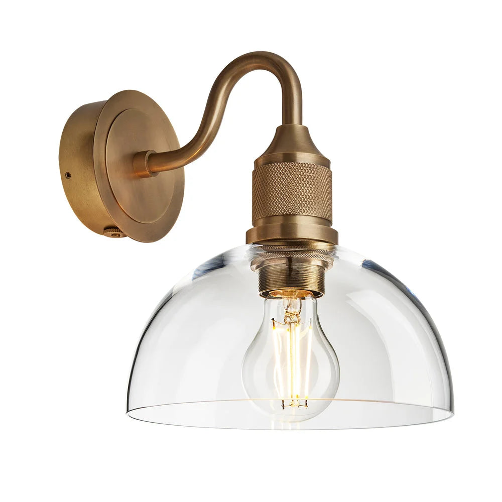 Noho Glass Wall Light- Clear/ Mocha Glass Finishes