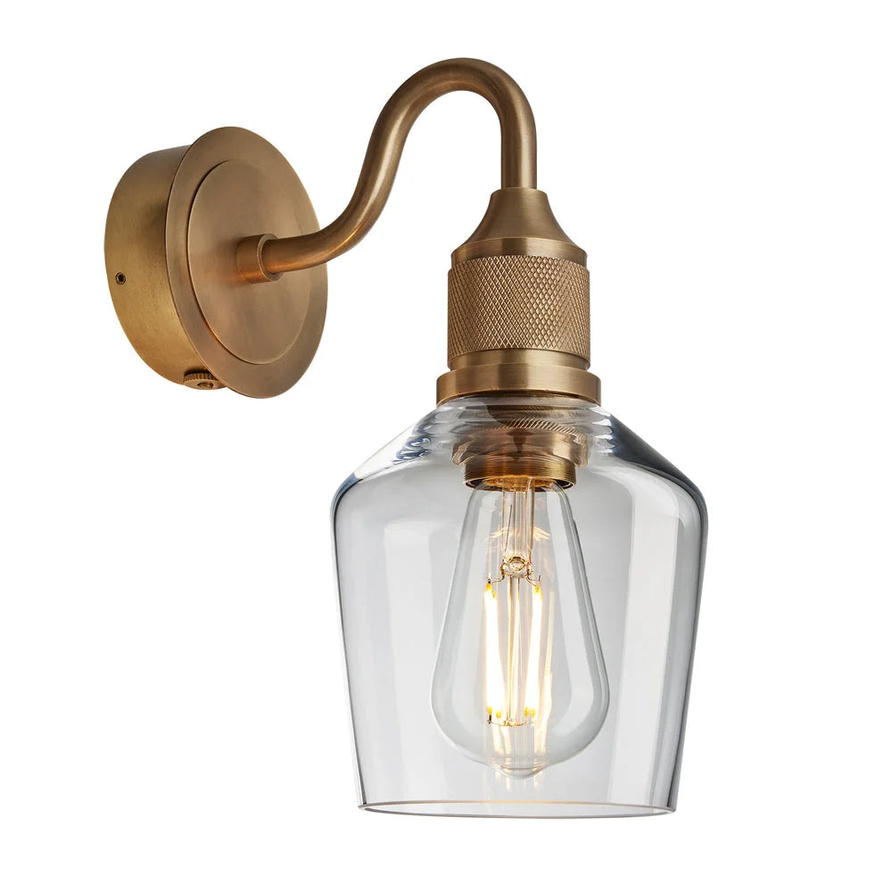 Noho Glass Wall Light- Clear/ Mocha Glass Finishes