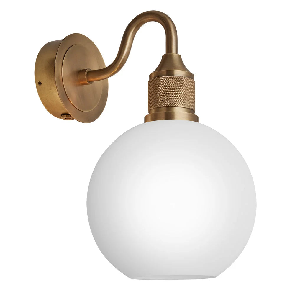 Noho Swan Neck Wall Light- Opal Glass