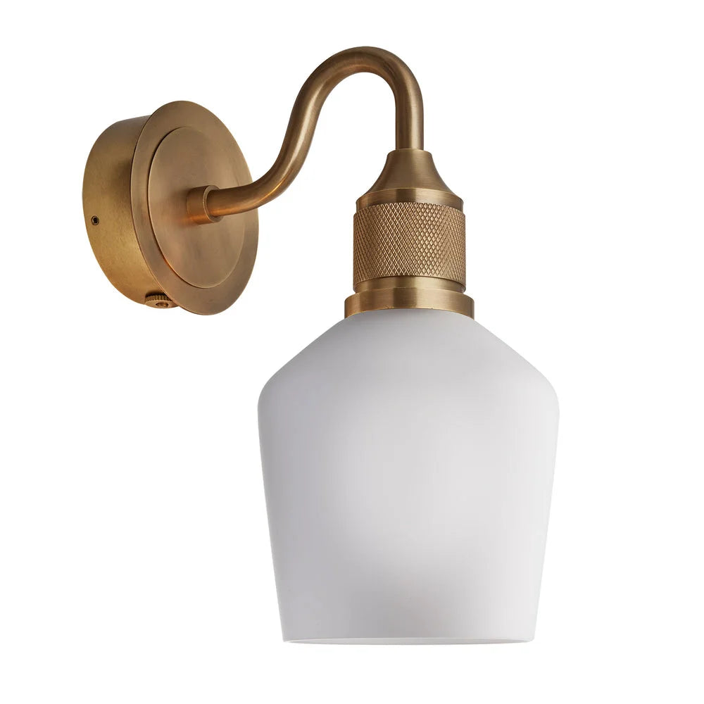 Noho Swan Neck Wall Light- Opal Glass