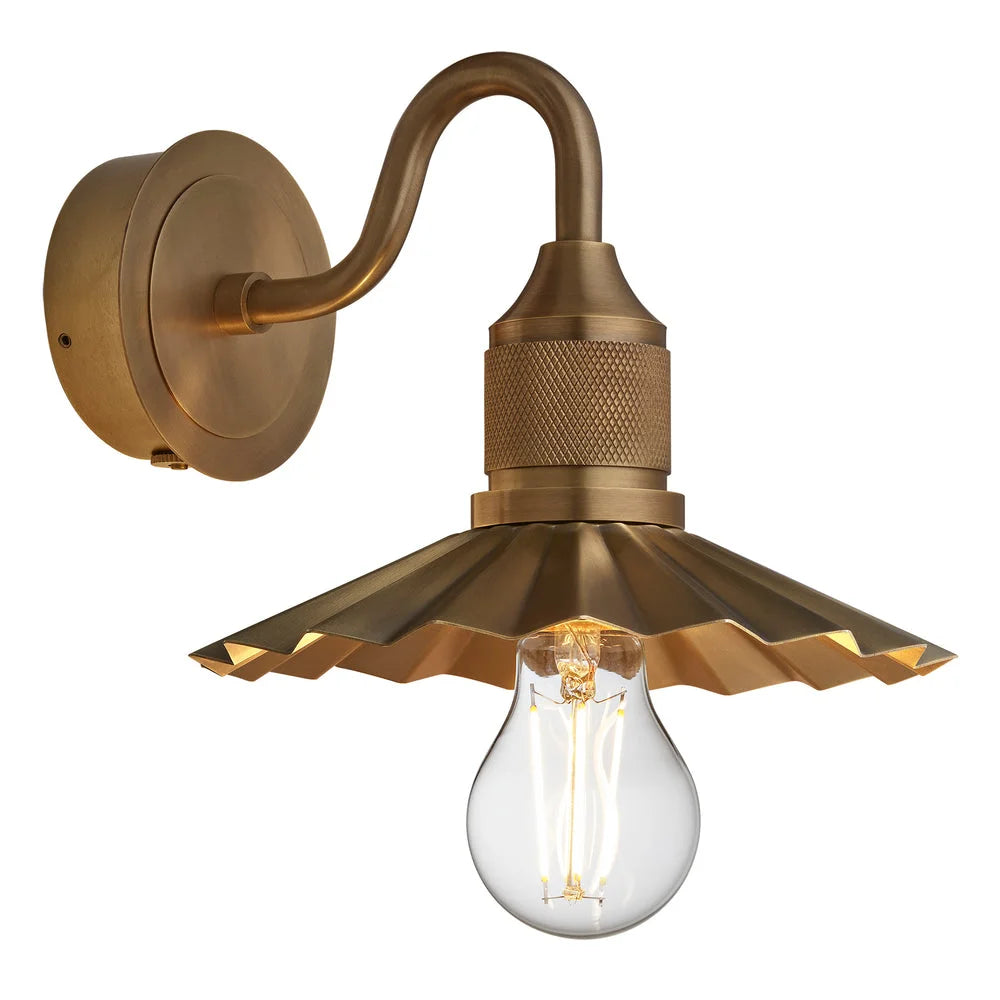 Noho Swan Neck Wall Light - Slope/ Pleated Finishes