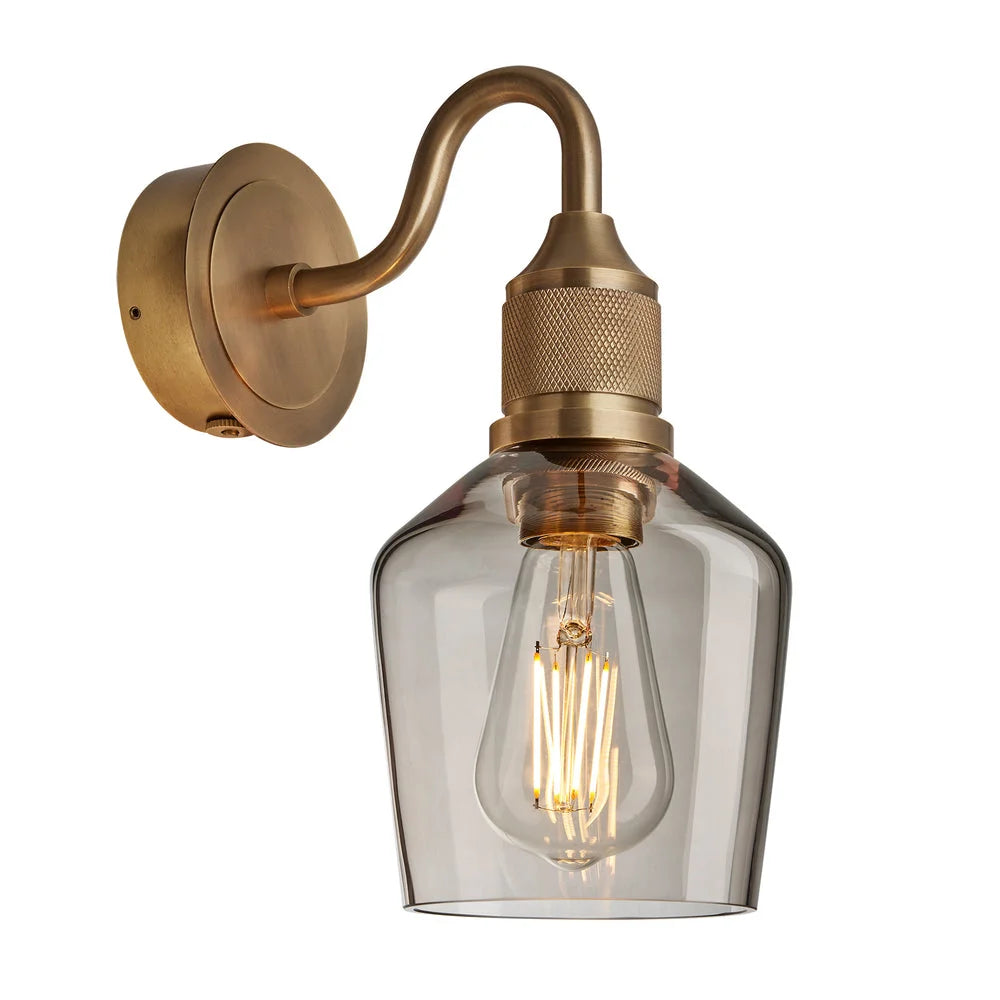 Noho Glass Wall Light- Clear/ Mocha Glass Finishes