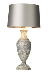 Noble Table Lamp In A Hand Painted Cream/Gold E27