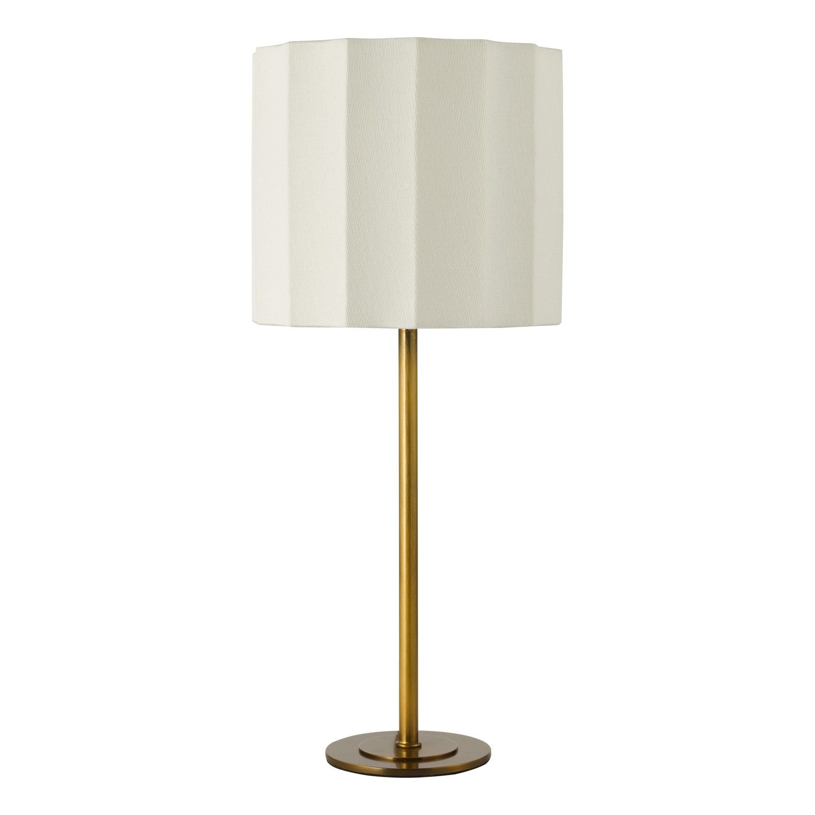 Noura Table Lamp-  Antique Bronze and Ivory With Shade
