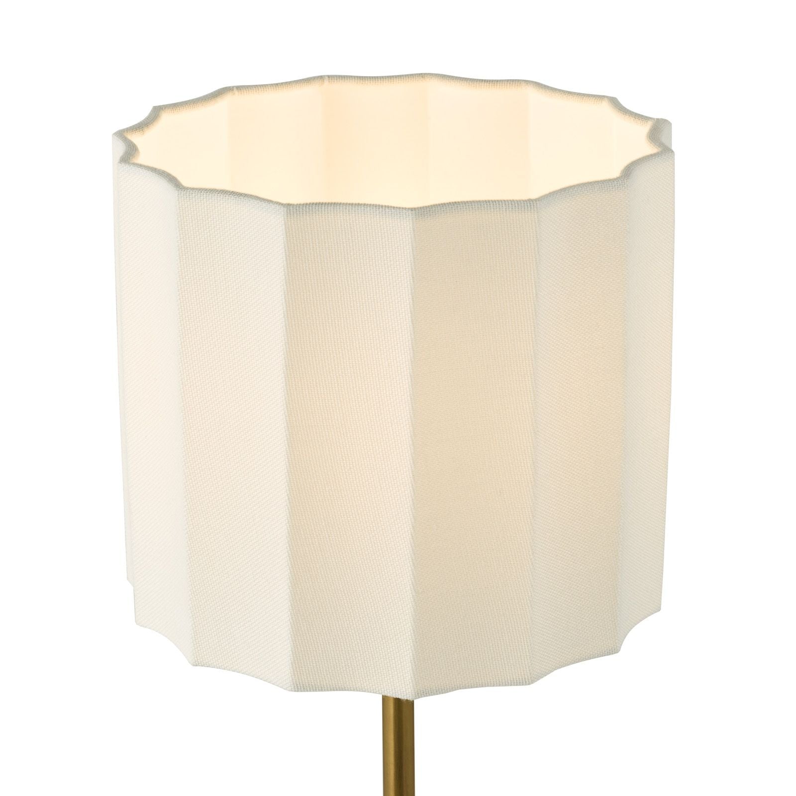 Noura Table Lamp-  Antique Bronze and Ivory With Shade