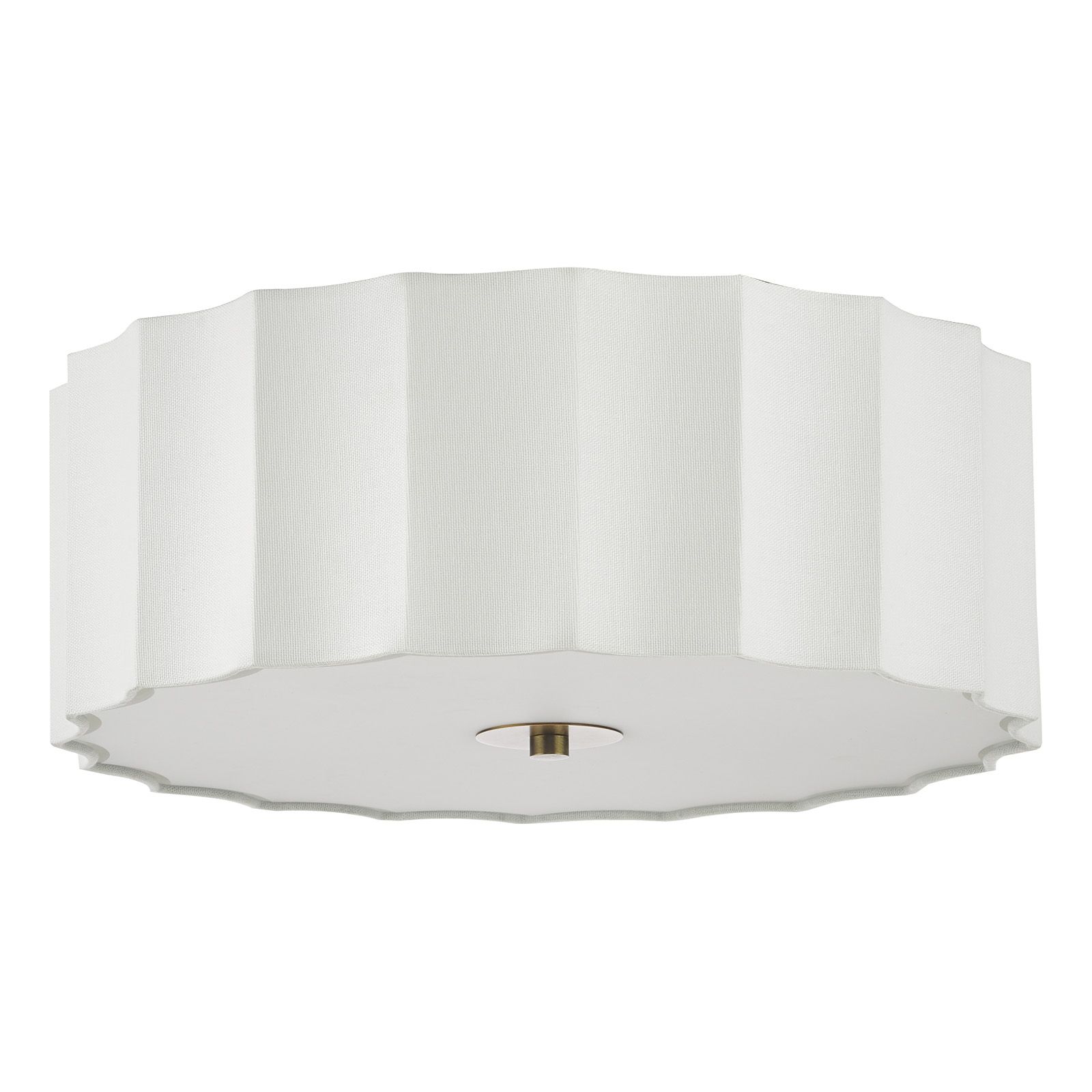 Noura 3 Light Flush-  Ivory and White