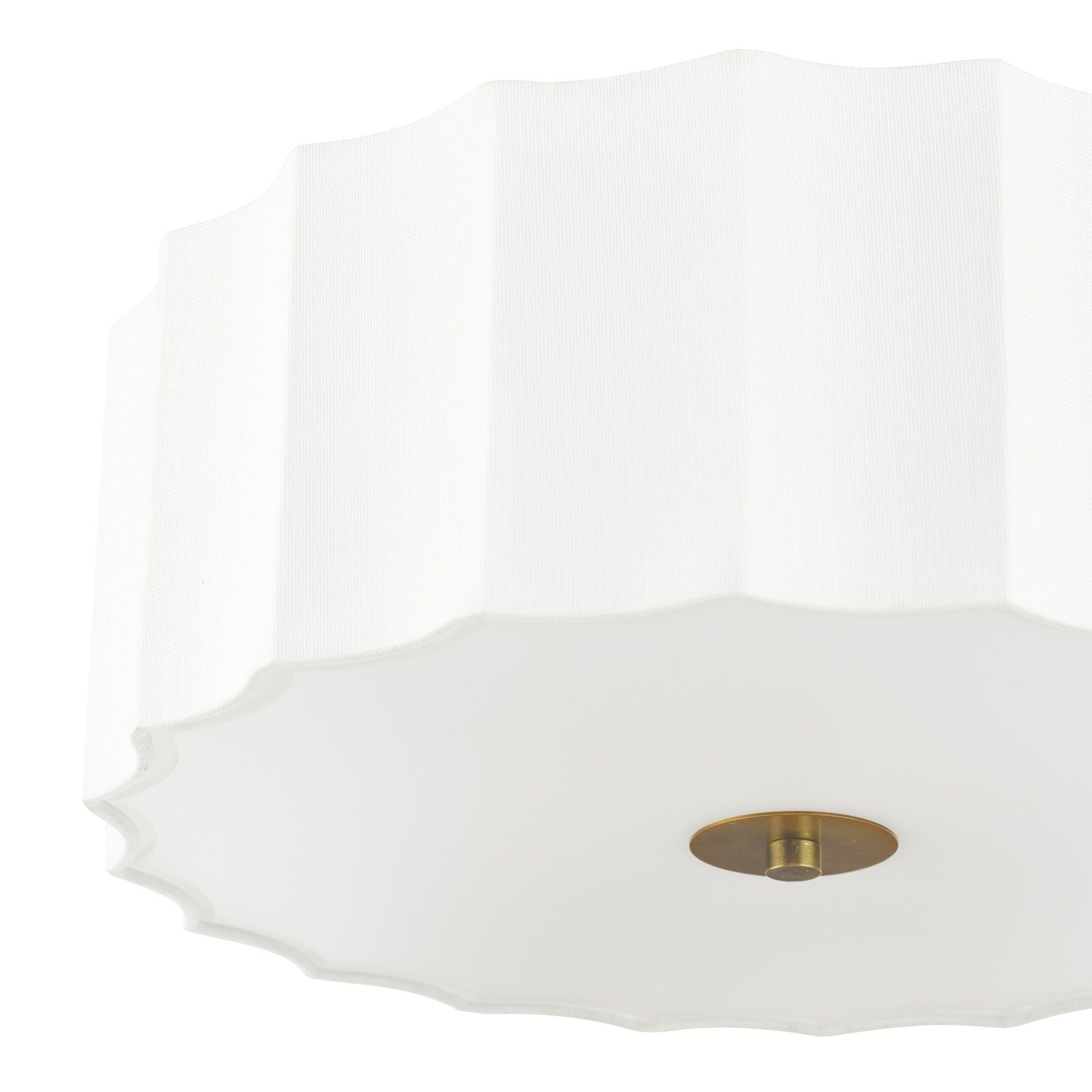 Noura 3 Light Flush-  Ivory and White