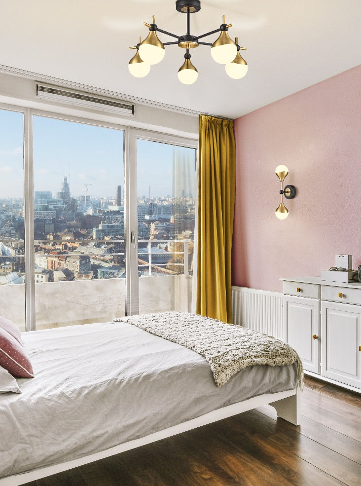 Lexus 5lt Semi-Flush Light - Brass/Nickel