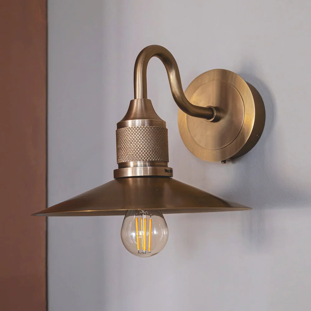 Noho Swan Neck Wall Light - Slope/ Pleated Finishes