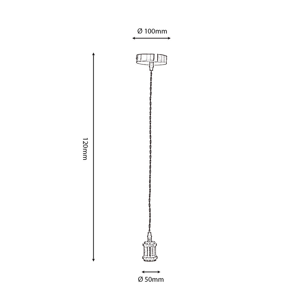 Various Colours E27 1M Holder/Twisted Flex