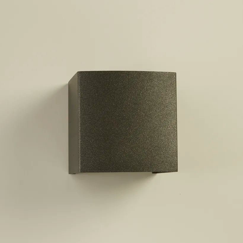 Mayfair IP65 Square Outdoor Up/Down Wall Light - Graphite