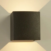 Mayfair IP65 Square Outdoor Up/Down Wall Light - Graphite