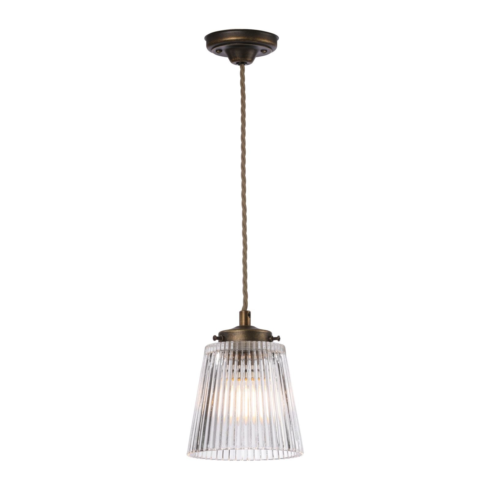 Odell Small/Large Single Pendant -  Antique Brass Finish