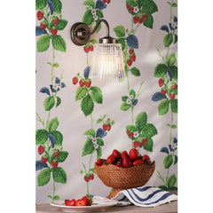 Odell Wall Light Ribbed Glass and Aged Brass