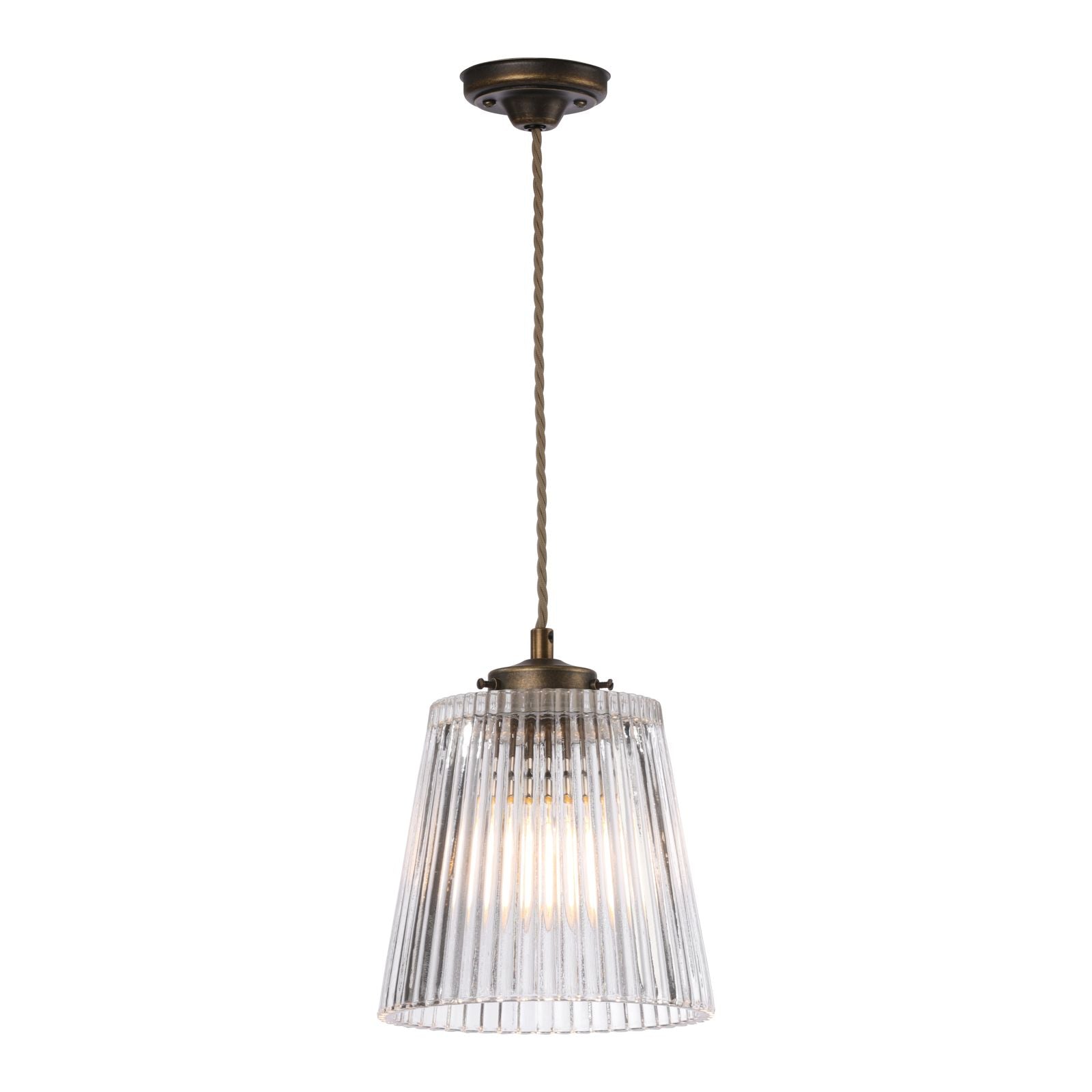 Odell Small/Large Single Pendant -  Antique Brass Finish