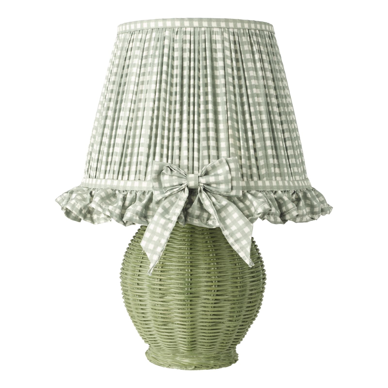 Omer Table Lamp- Matt Green/ Matt Taupe  Antique Brass With Shade