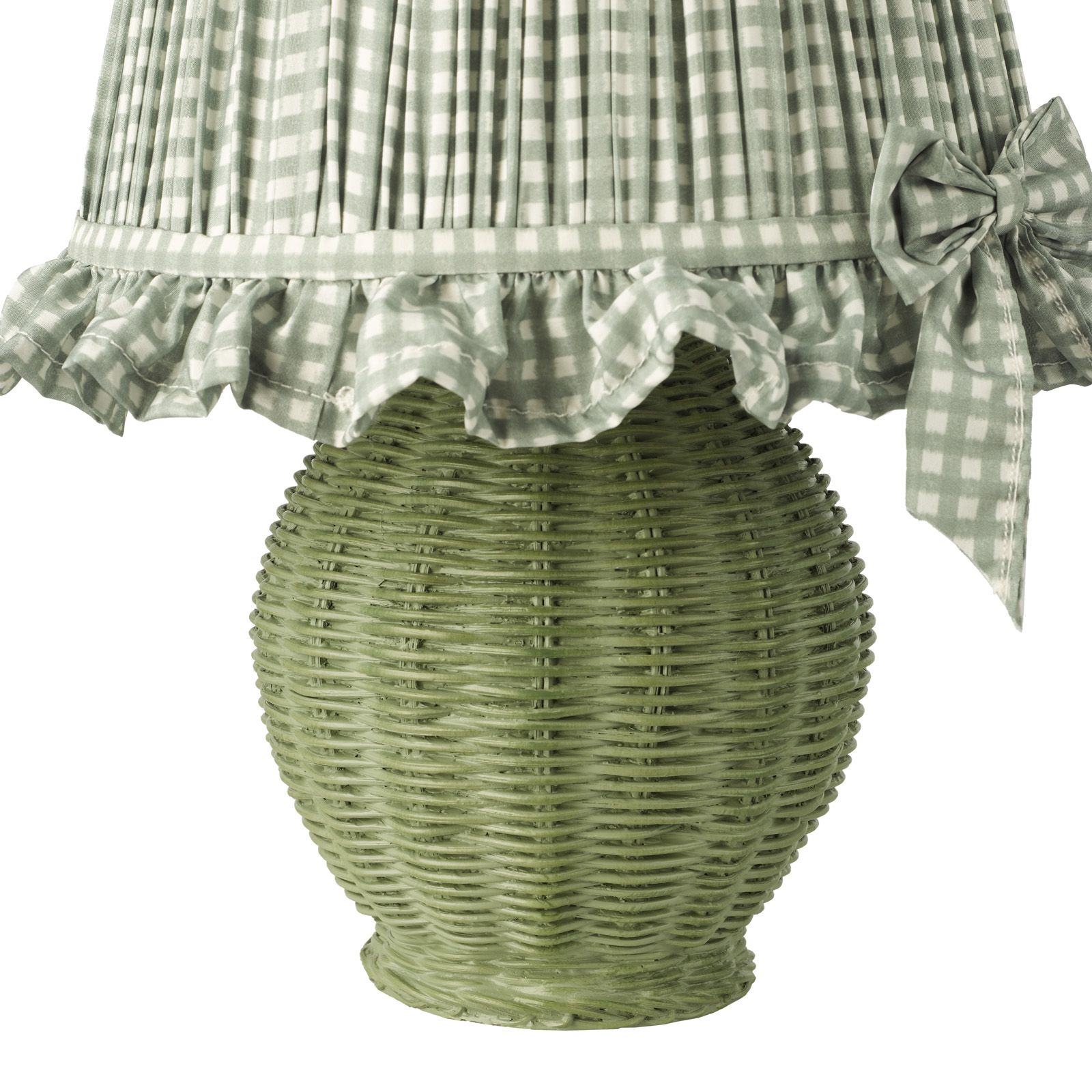 Omer Table Lamp- Matt Green/ Matt Taupe  Antique Brass With Shade