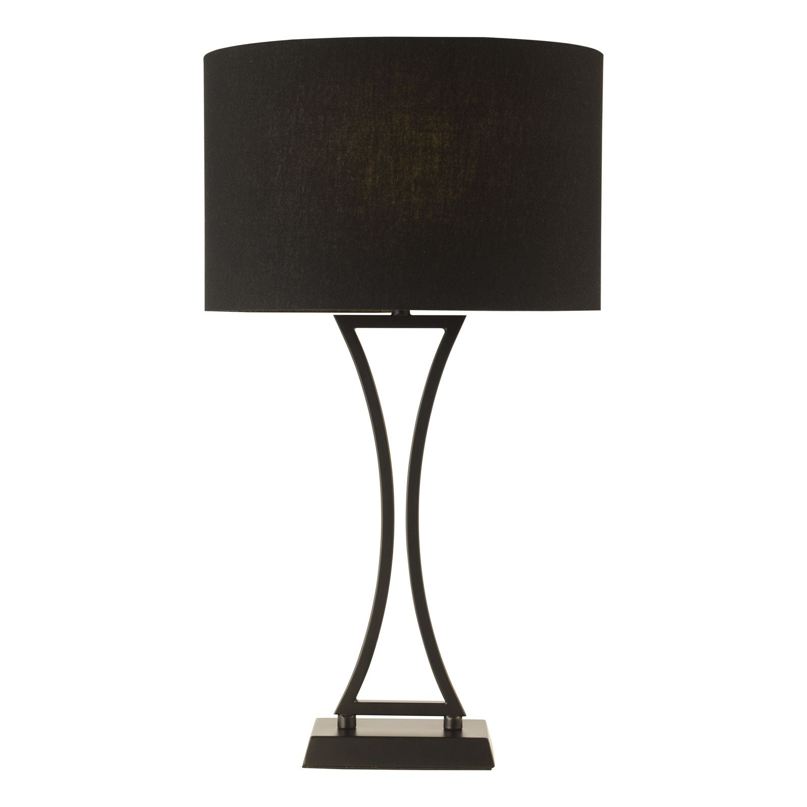 Oporto Wavy Table Lamp- Antique Brass, Polished Chrome,  Matt Black & Aged Brass With Shade Finishes