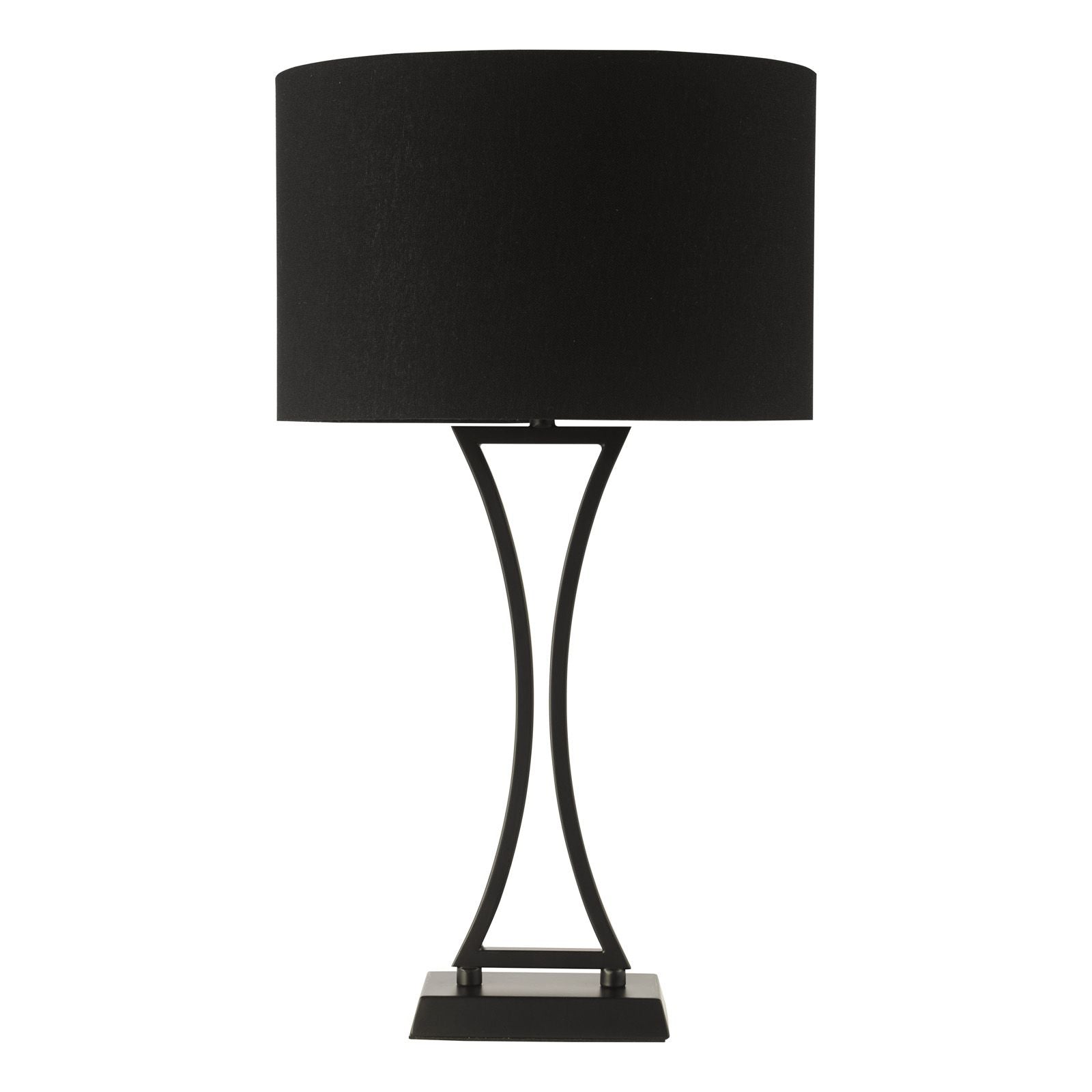Oporto Wavy Table Lamp- Antique Brass, Polished Chrome,  Matt Black & Aged Brass With Shade Finishes