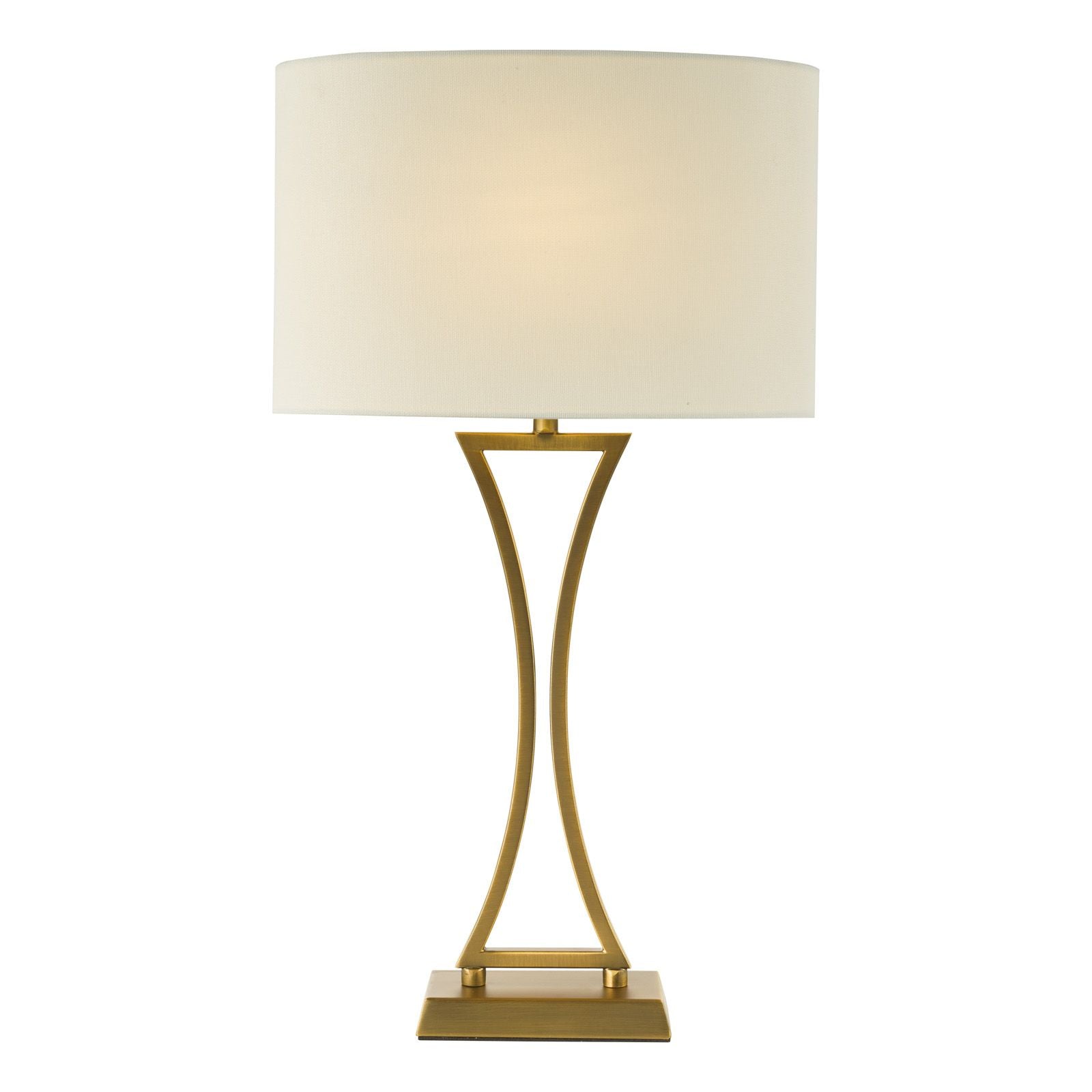 Oporto Wavy Table Lamp- Antique Brass, Polished Chrome,  Matt Black & Aged Brass With Shade Finishes