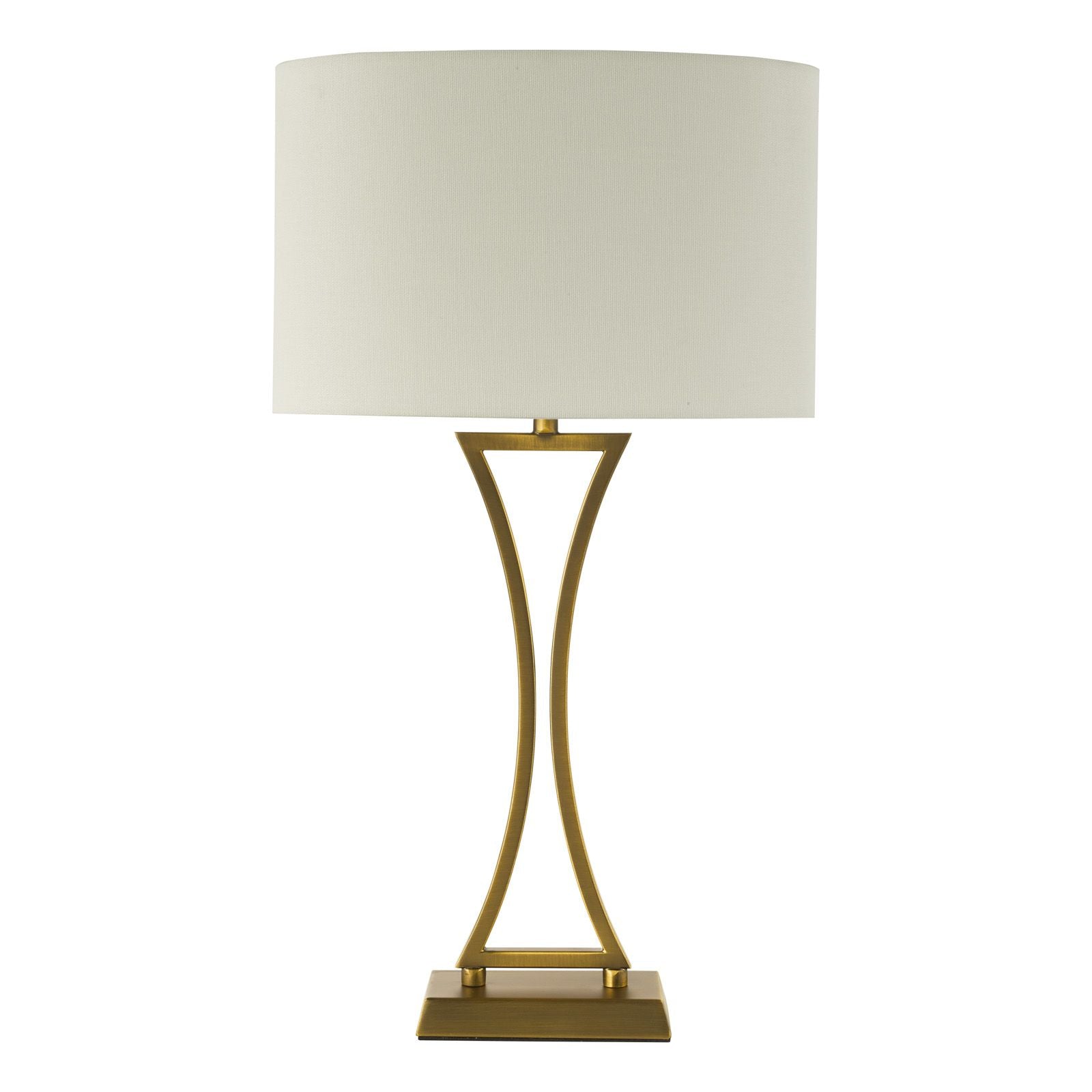 Oporto Wavy Table Lamp- Antique Brass, Polished Chrome,  Matt Black & Aged Brass With Shade Finishes