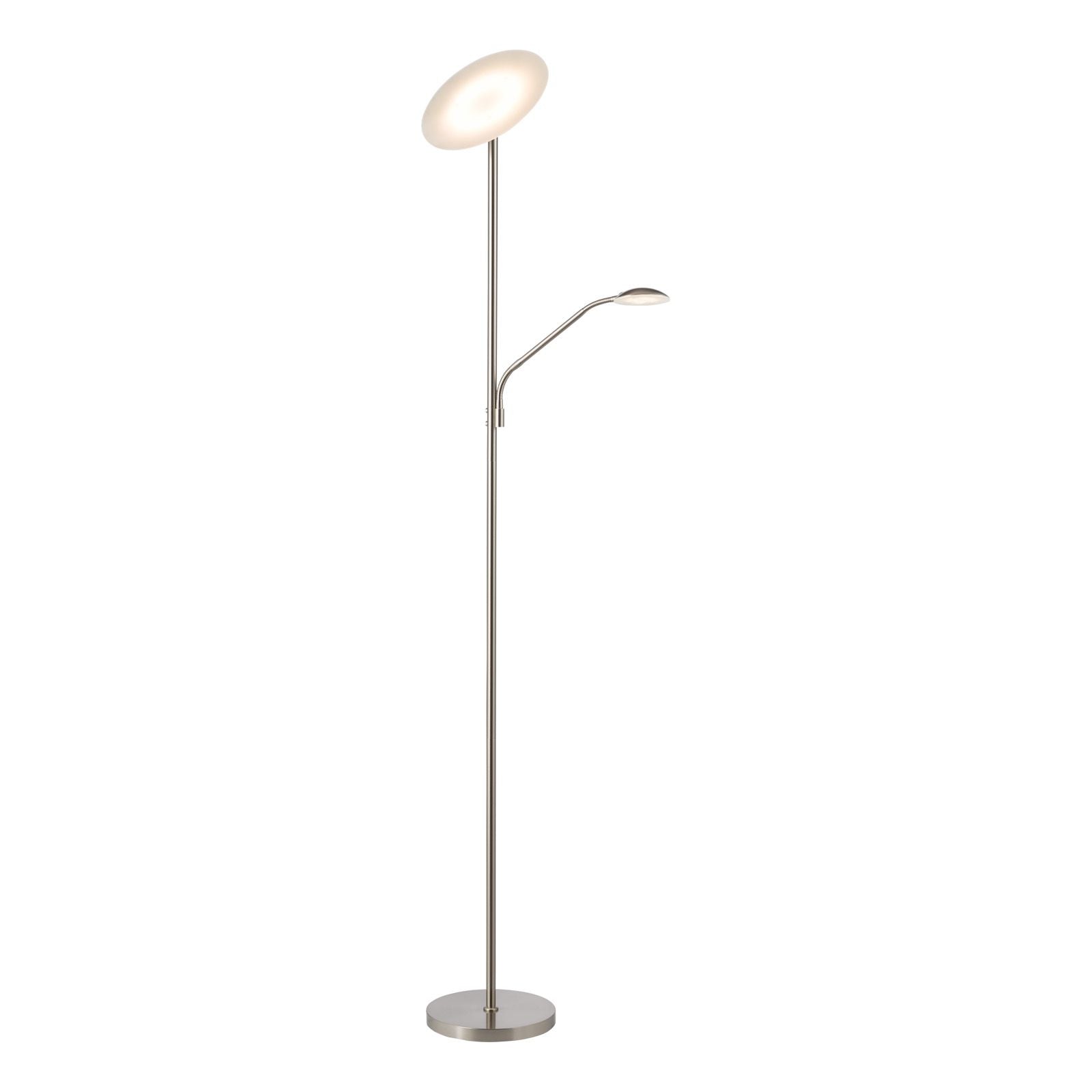 Osbert LED Mother & Child Floor Lamp- Satin Nickel/ Satin Bronze LED