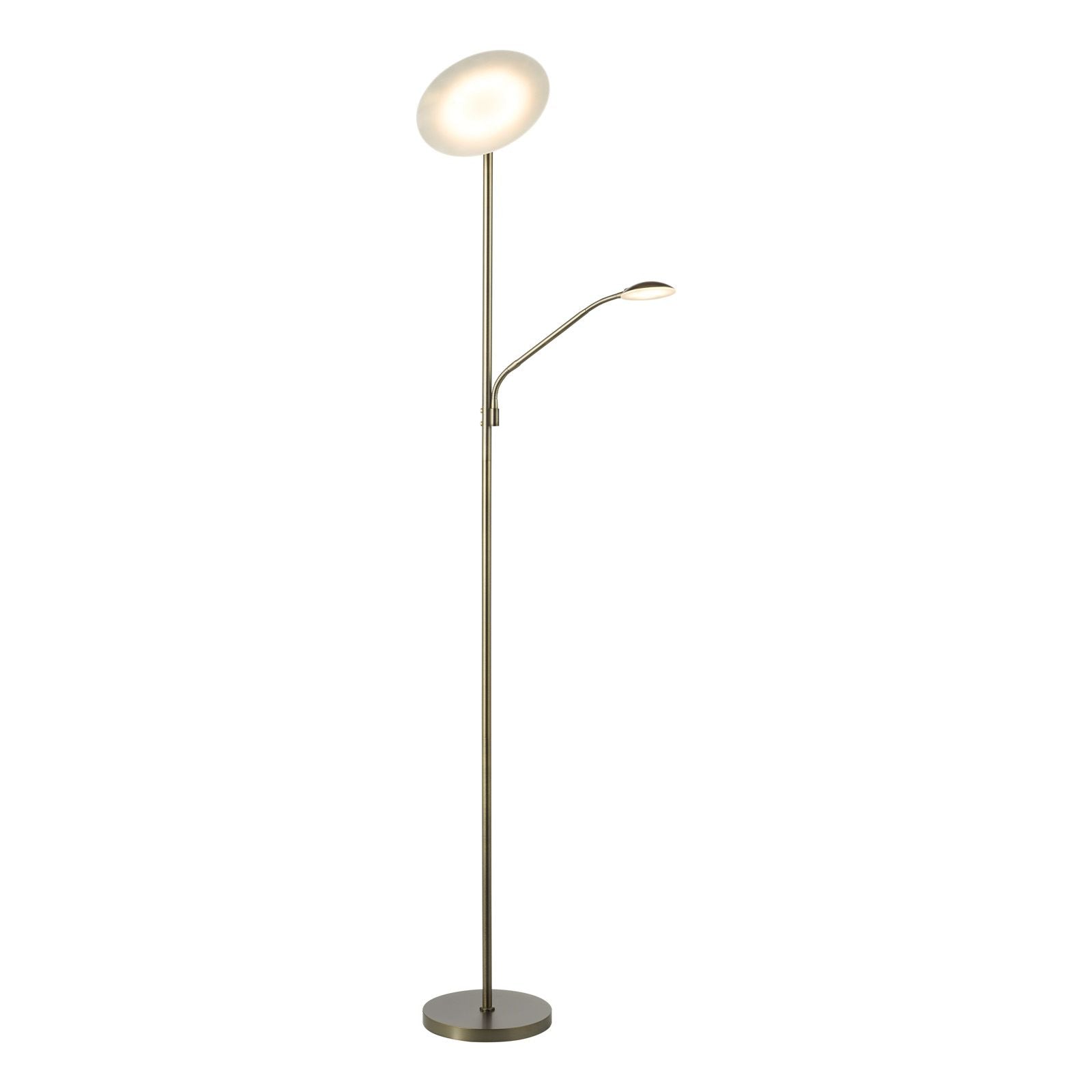 Osbert LED Mother & Child Floor Lamp- Satin Nickel/ Satin Bronze LED