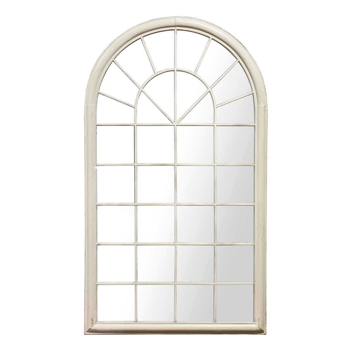 Orlanda Outdoor Mirror- White/ Brown Finishes