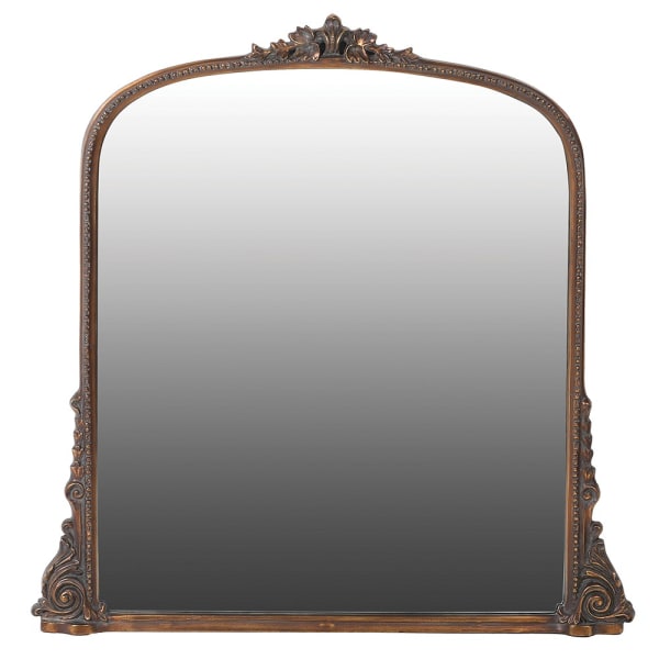 Large 'Carved Effect' Wall Overmantle Mirror