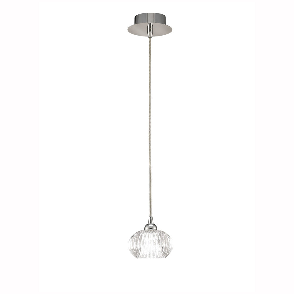 Elegance Single Pendant Light - Chrome Finish