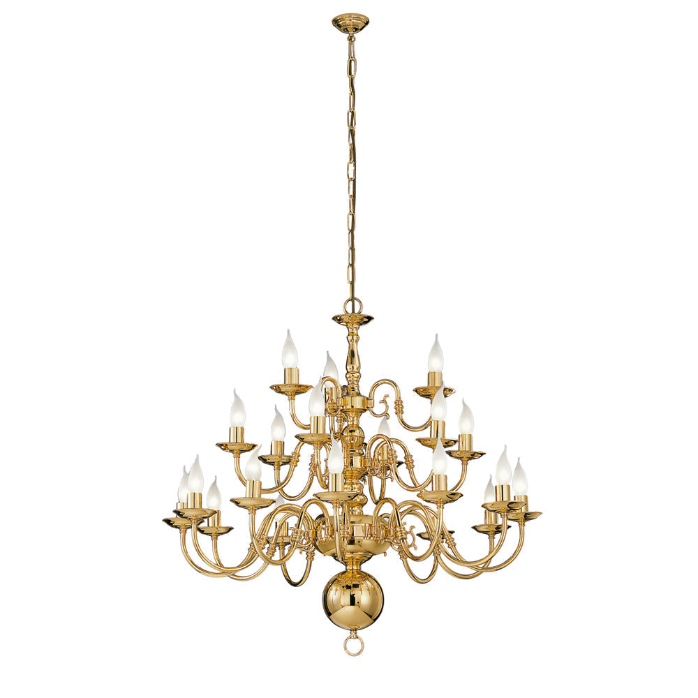 Delphine 18/32Lt Double Height Fitting - Polished Brass Finish
