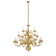 Delphine 18/32Lt Double Height Fitting - Polished Brass Finish