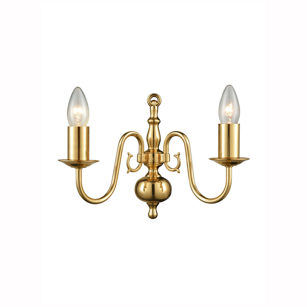 Delphine 1/2Lt Wall Bracket - Polished Brass Finish