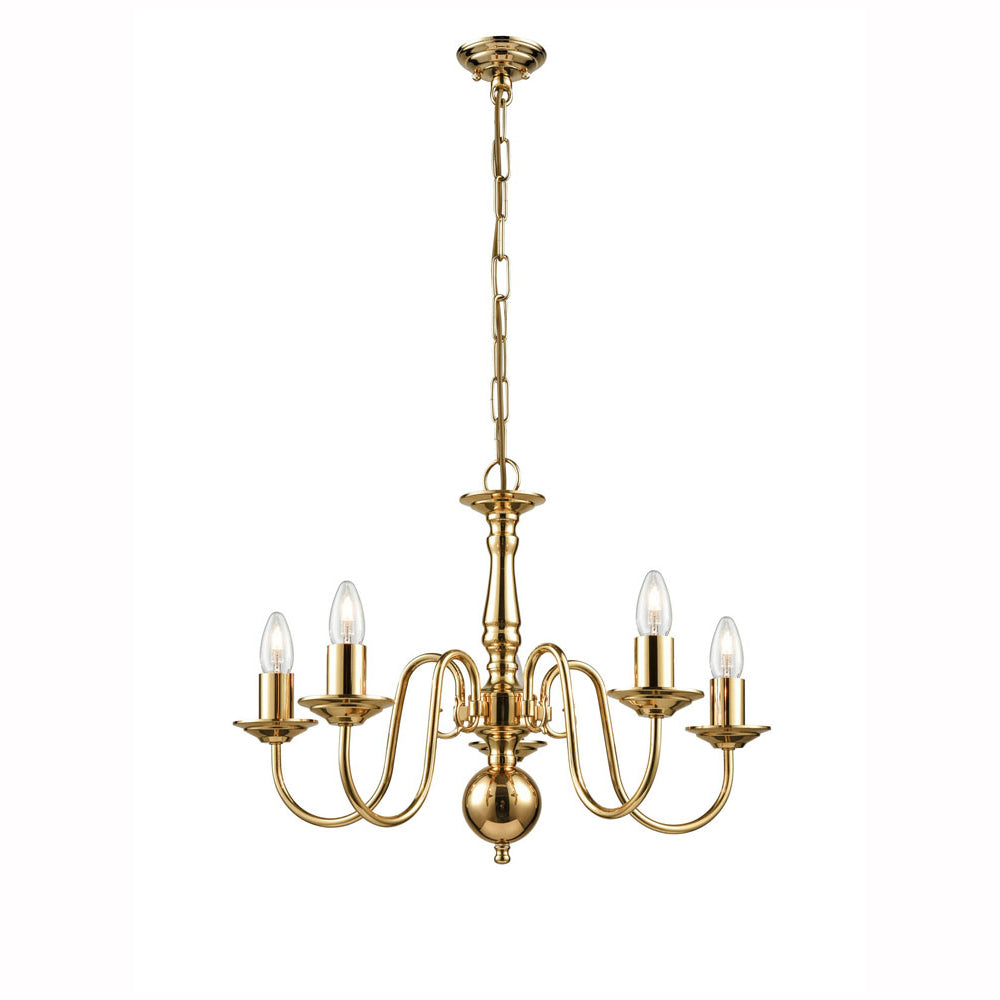 Delphine 3/5/8/12Lt Chandelier Ceiling Light - Polished Brass Finish
