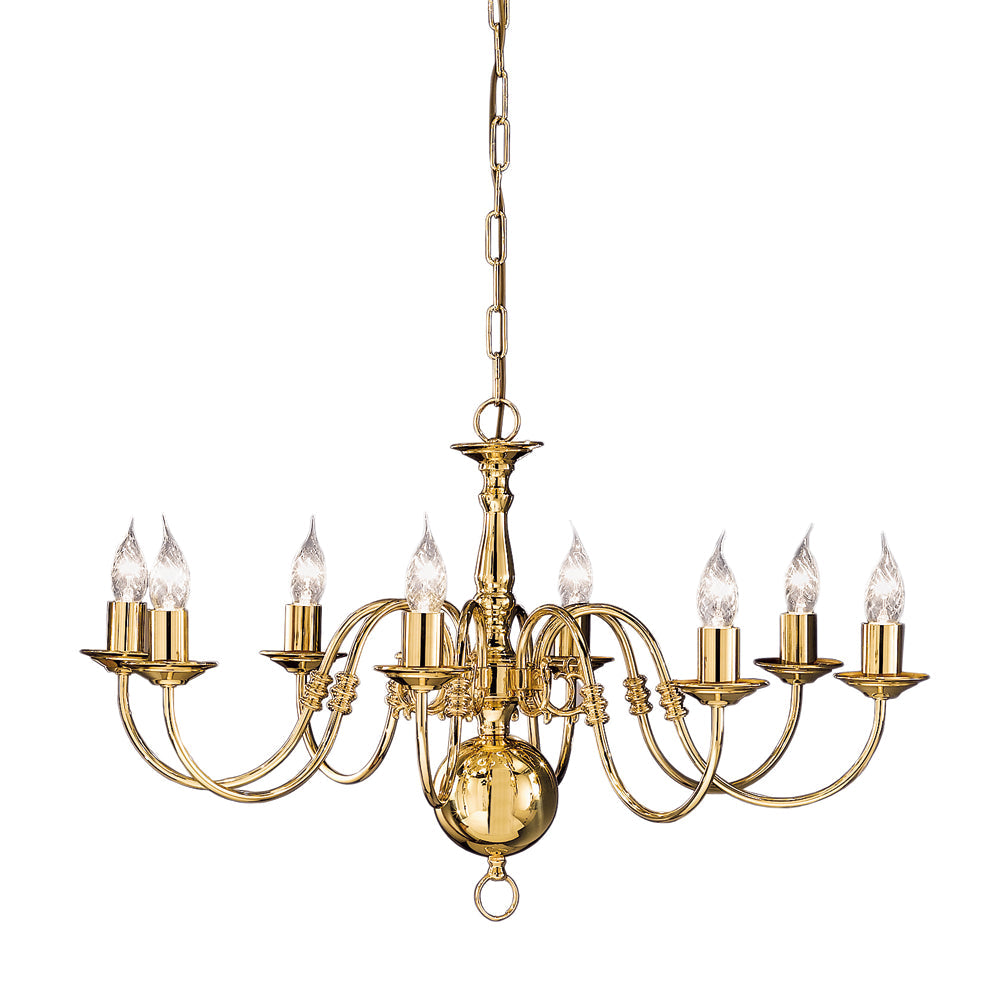 Delphine 3/5/8/12Lt Chandelier Ceiling Light - Polished Brass Finish