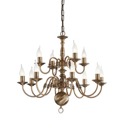 Nora 3/5/8/12Lt Chandelier Ceiling Light - Bronze Finish