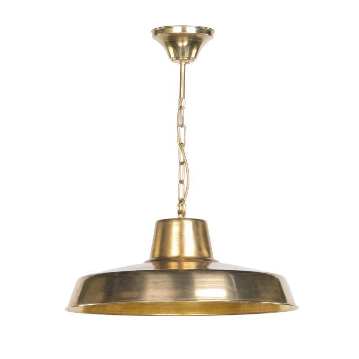 Penzance IP23 Outdoor Pendant- Antique Brass/ Natural Brass