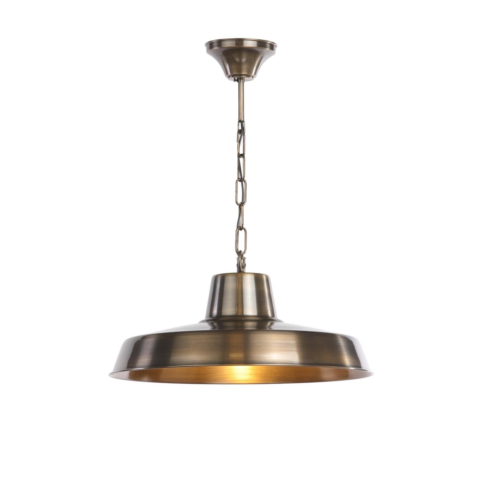 Penzance IP23 Outdoor Pendant- Antique Brass/ Natural Brass