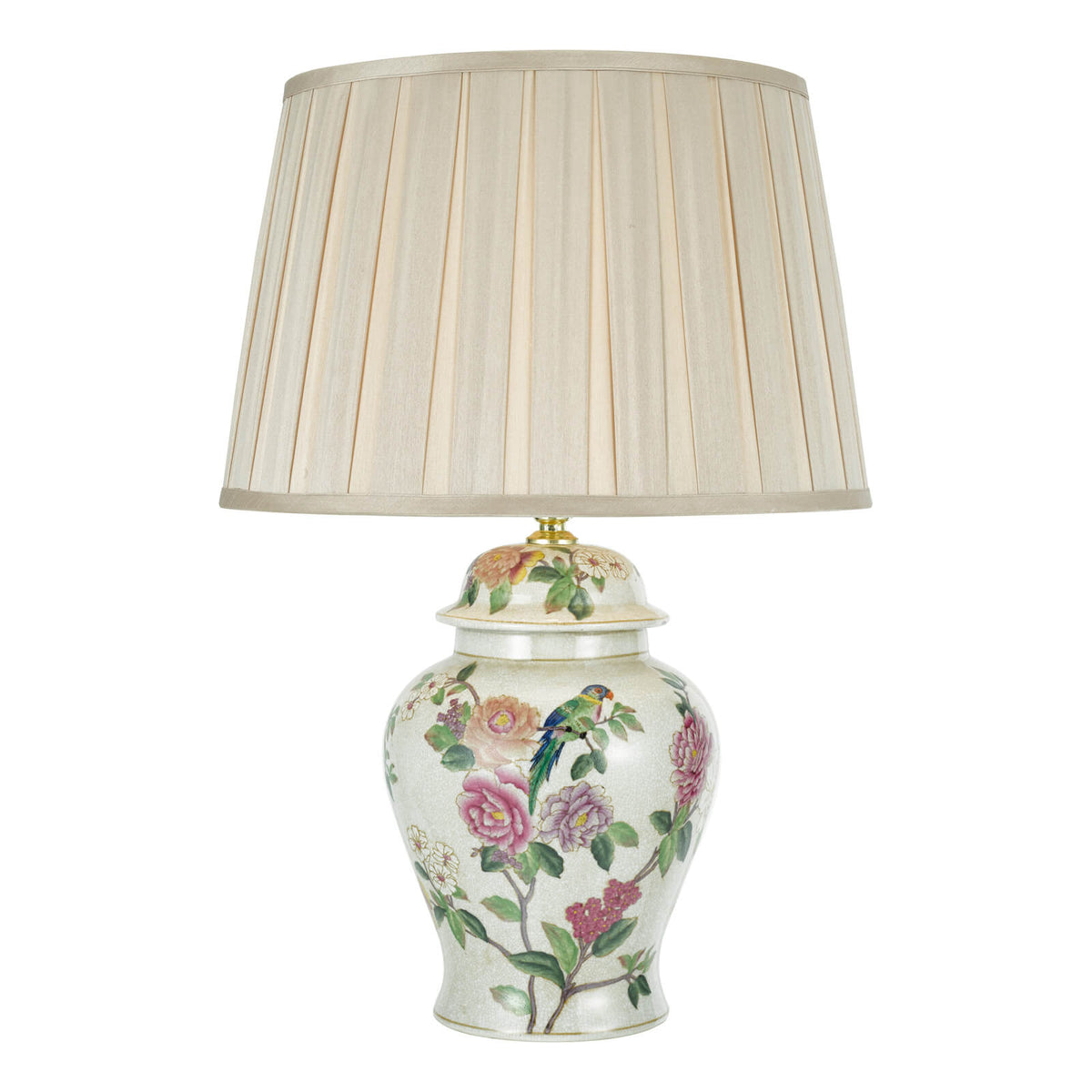 Peony Table Lamp Floral Design With Shade B22