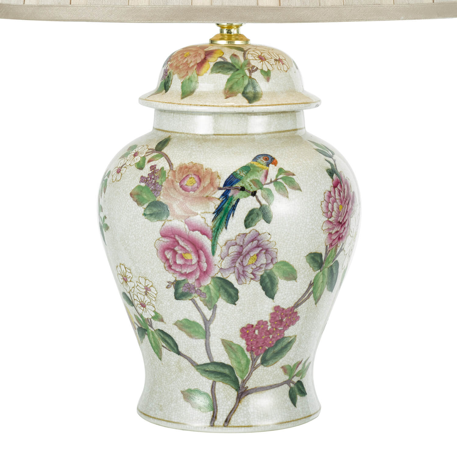 Peony Table Lamp Floral Design With Shade B22