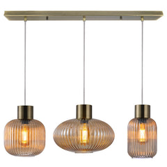 Skytech Kitchen Light - Black & Ribbed Opal Glass Finish