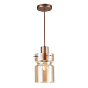 Camden Single Pendant Light- Silver/ Grey/ Copper Finishes