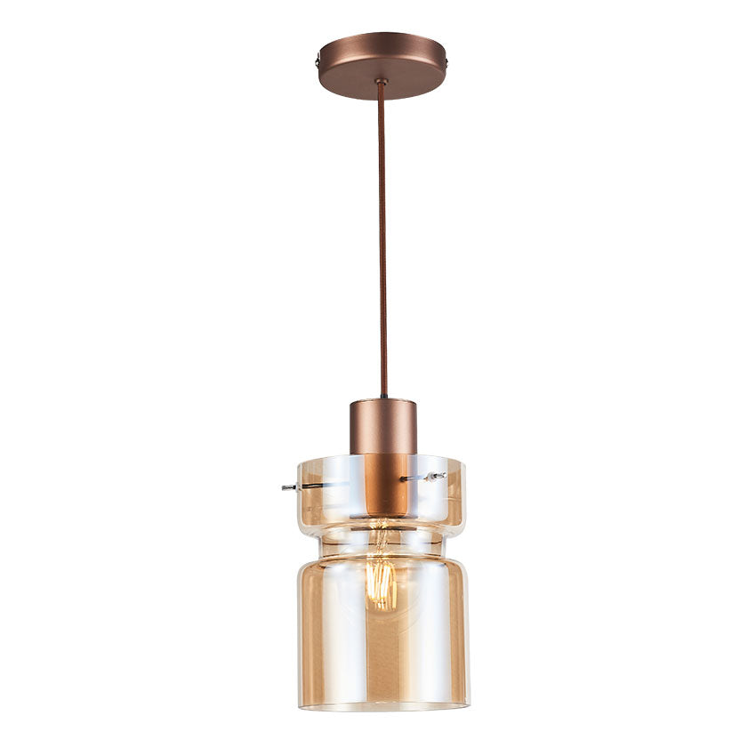 Camden Single Pendant Light- Silver/ Grey/ Copper Finishes
