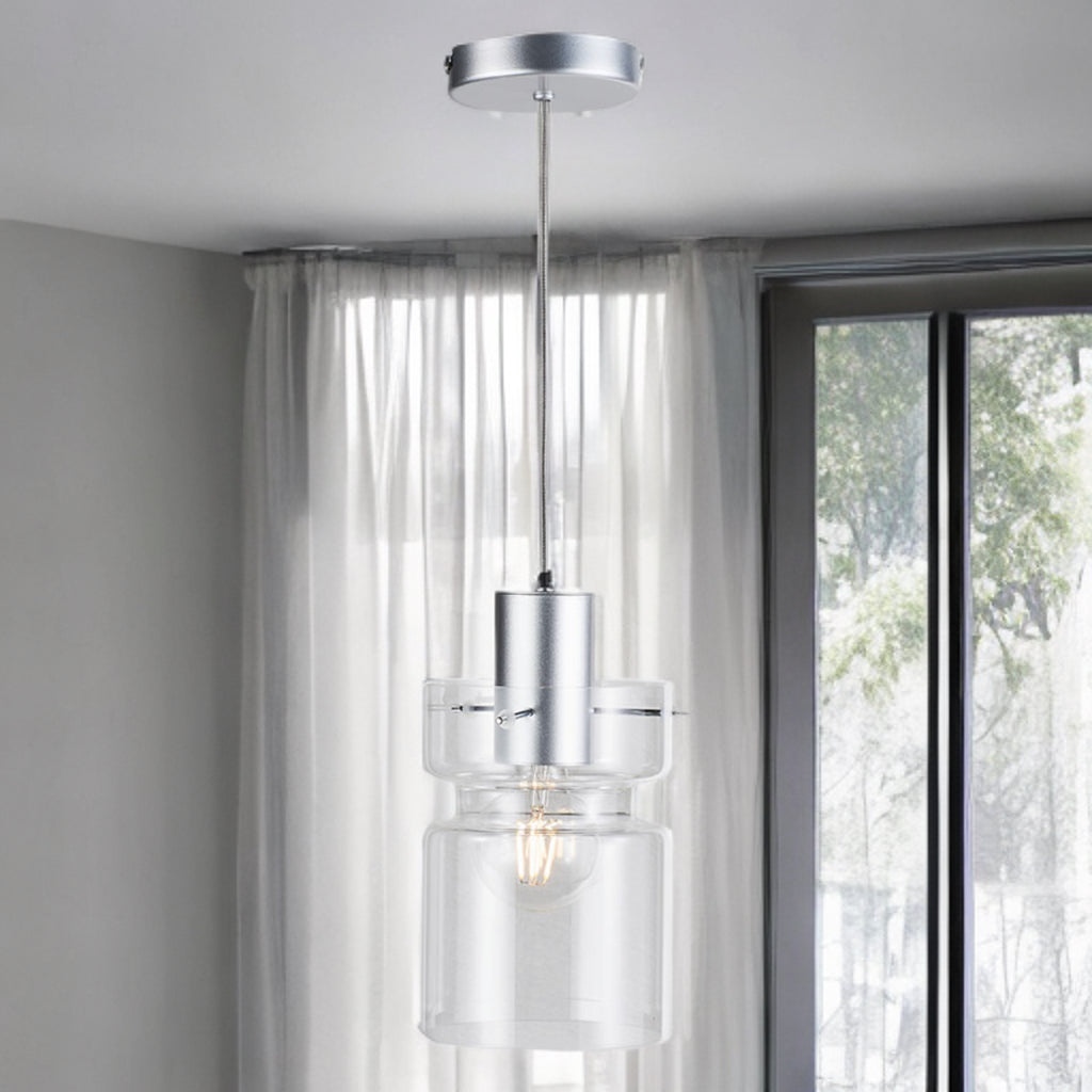 Camden Single Pendant Light- Silver/ Grey/ Copper Finishes