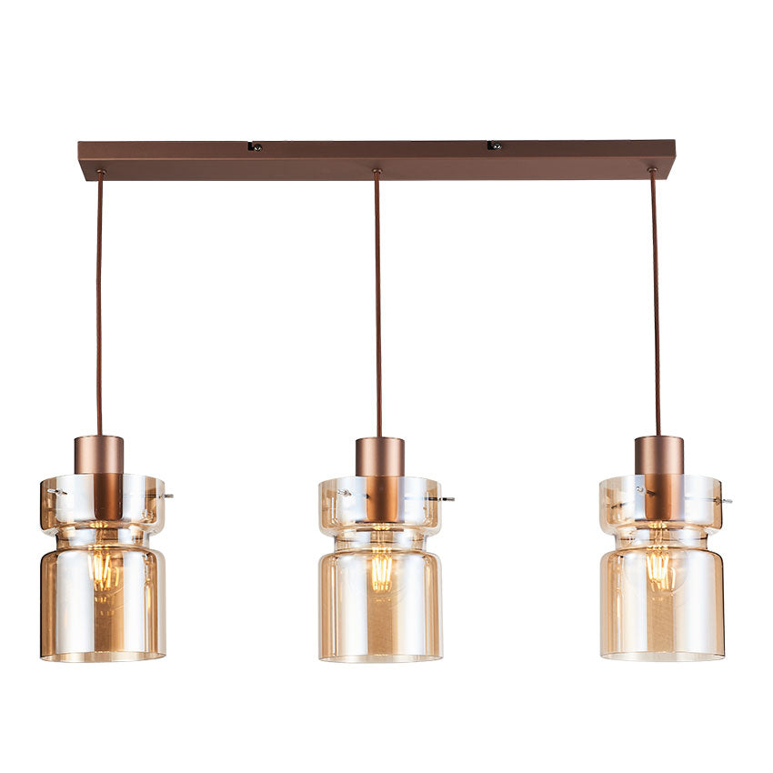 Camden Kitchen Linear Table Light- Copper/ Silver/ Amber