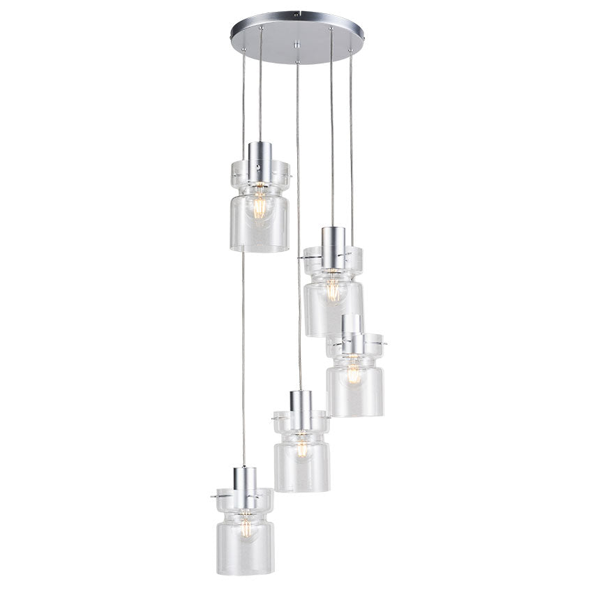 Camden 4 Lt Ceiling Light- Silver/ Grey/ Copper Finishes