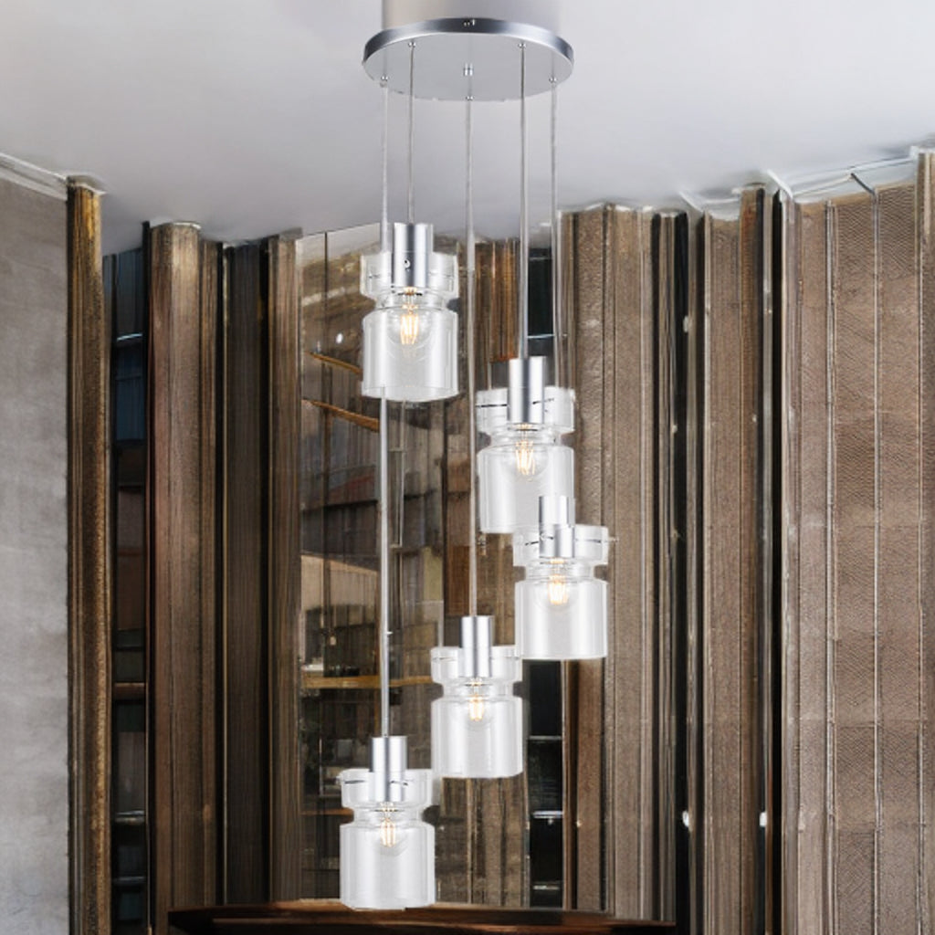 Camden 4 Lt Ceiling Light- Silver/ Grey/ Copper Finishes