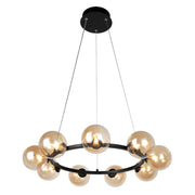 Taishan Centre Ceiling Light G9 Black & Amber/Brass & White
