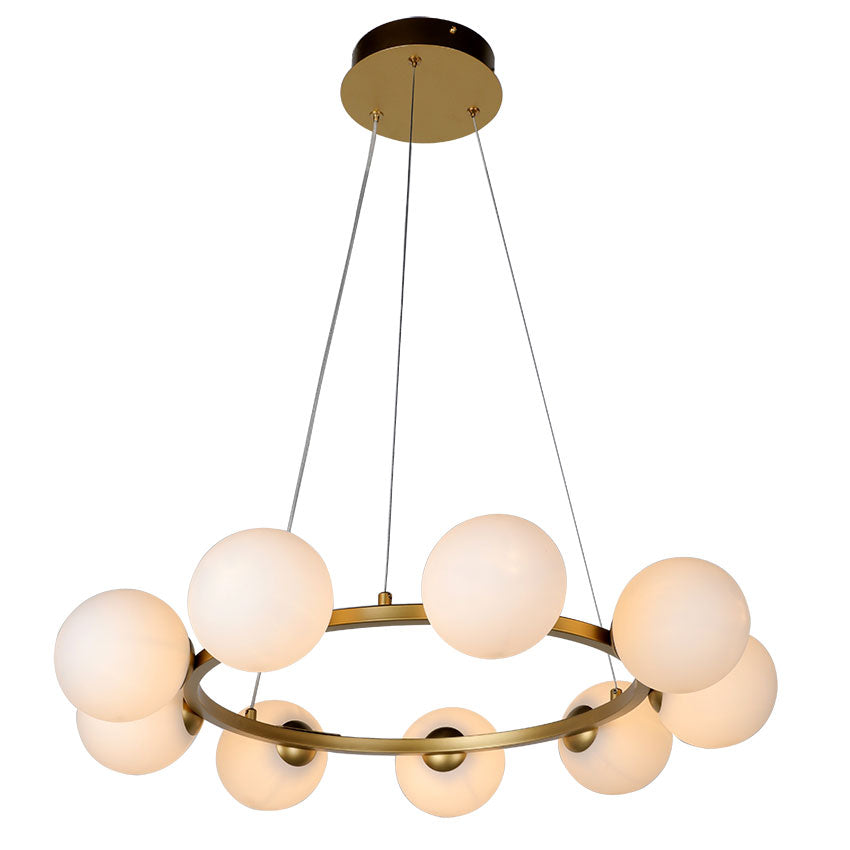Taishan Centre Ceiling Light G9 Black & Amber/Brass & White